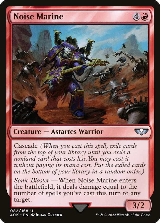 2022 Warhammer 40,000 Commander Noise Marine #82 uncommon card image