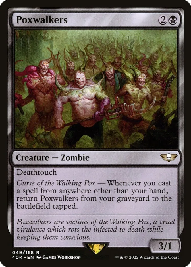 2022 Warhammer 40,000 Commander Poxwalkers rare #49 rare card image