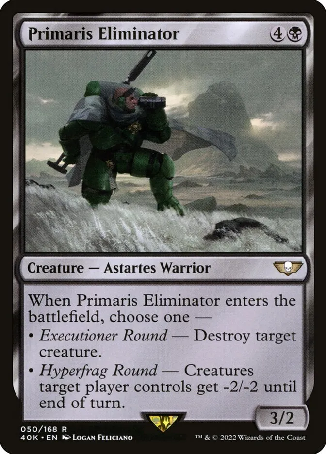 2022 Warhammer 40,000 Commander Primaris Eliminator rare #50 rare card image
