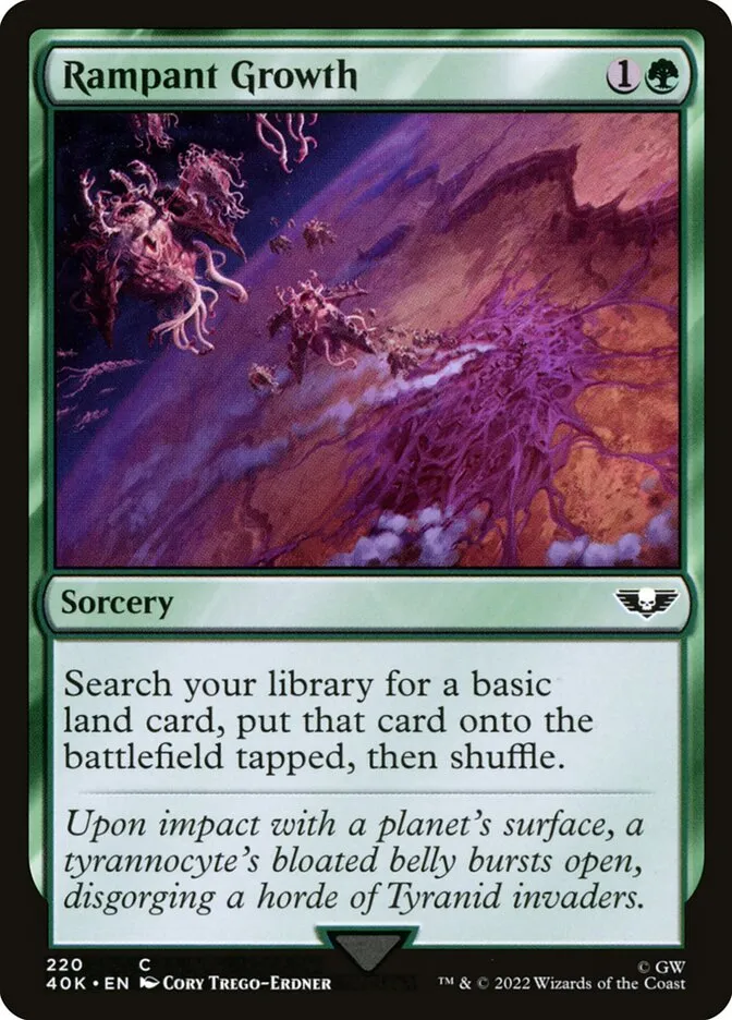 2022 Warhammer 40,000 Commander Rampant Growth #220 common card image