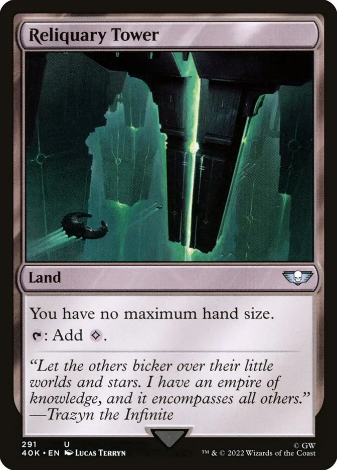 2022 Warhammer 40,000 Commander Reliquary Tower #291 uncommon card image