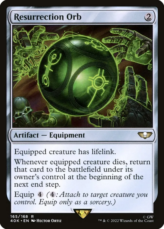 2022 Warhammer 40,000 Commander Resurrection Orb #165 rare card image