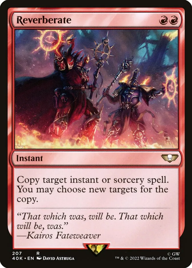 2022 Warhammer 40,000 Commander Reverberate #207 rare card image