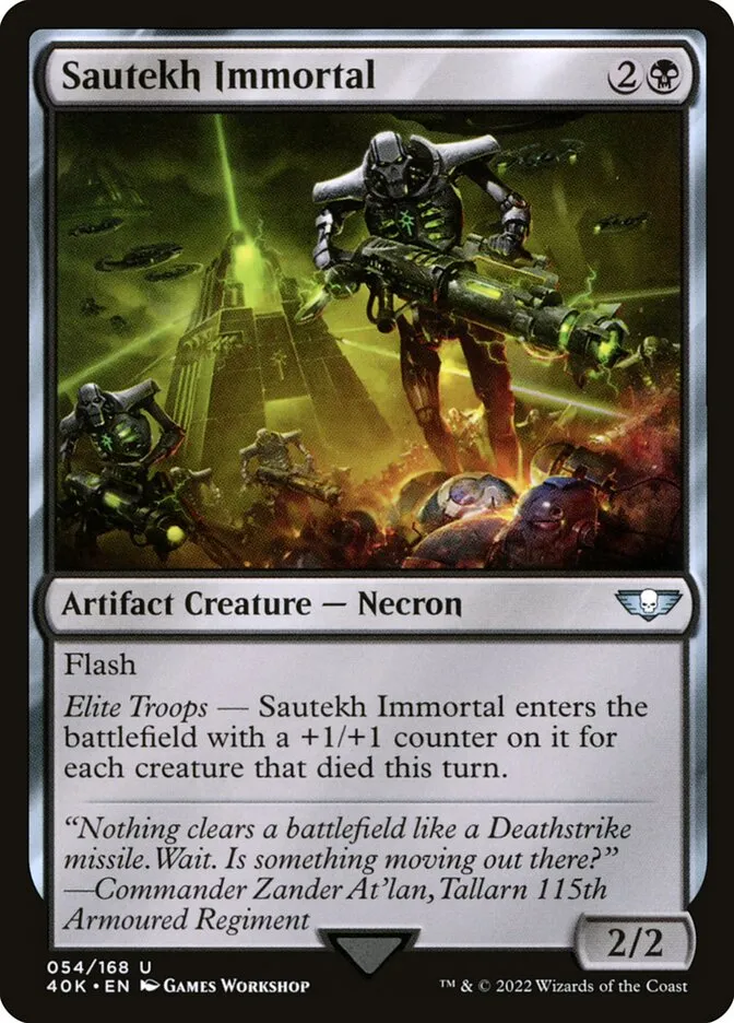 2022 Warhammer 40,000 Commander Sautekh Immortal #54 uncommon card image