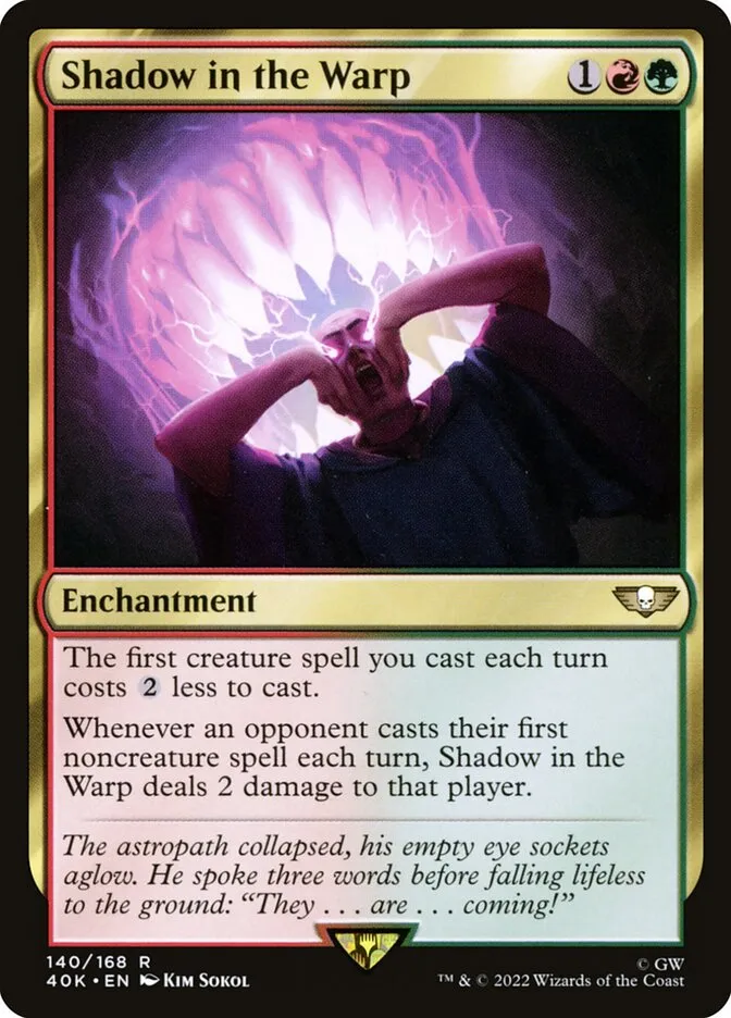 2022 Warhammer 40,000 Commander Shadow in the Warp #140 rare card image