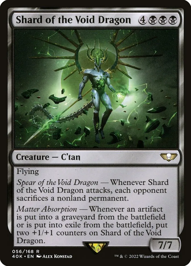 2022 Warhammer 40,000 Commander Shard of the Void Dragon #56 rare card image