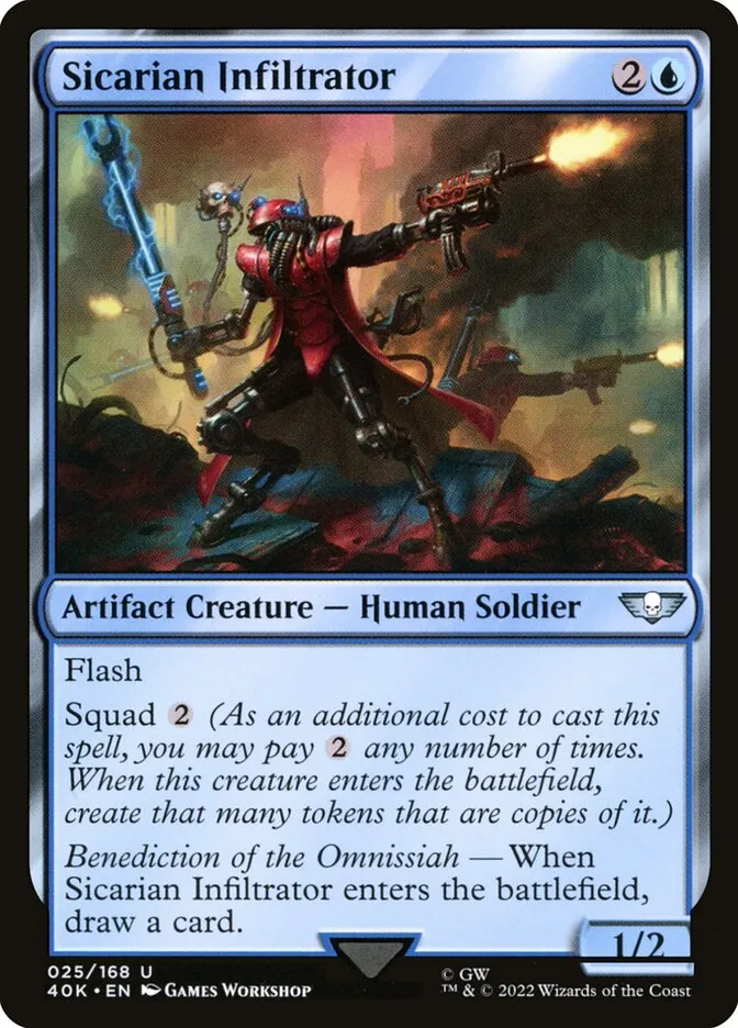 2022 Warhammer 40,000 Commander Sicarian Infiltrator uncommon #25 uncommon card image