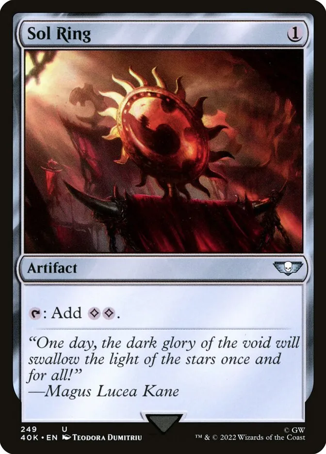 2022 Warhammer 40,000 Commander Sol Ring uncommon #249 uncommon card image