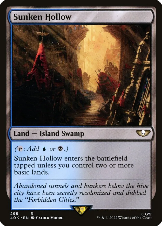 2022 Warhammer 40,000 Commander Sunken Hollow #295 rare card image