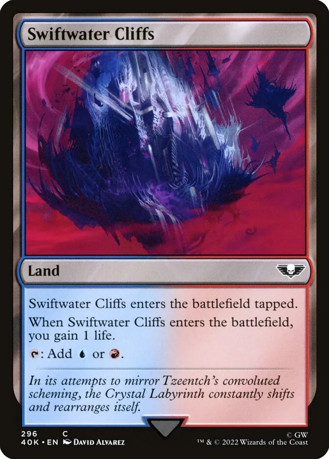 2022 Warhammer 40,000 Commander Swiftwater Cliffs common #296 common card image
