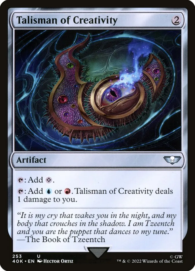 2022 Warhammer 40,000 Commander Talisman of Creativity #253 uncommon card image