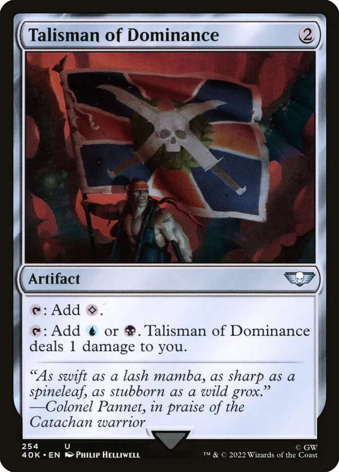 2022 Warhammer 40,000 Commander Talisman of Dominance #254 uncommon card image
