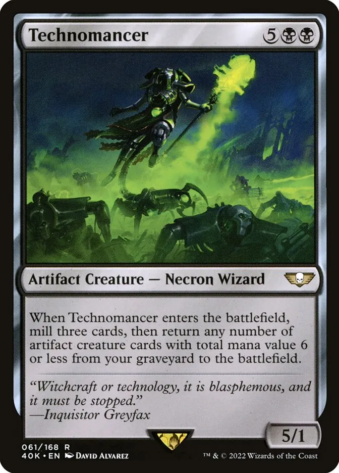 2022 Warhammer 40,000 Commander Technomancer rare #61 rare card image