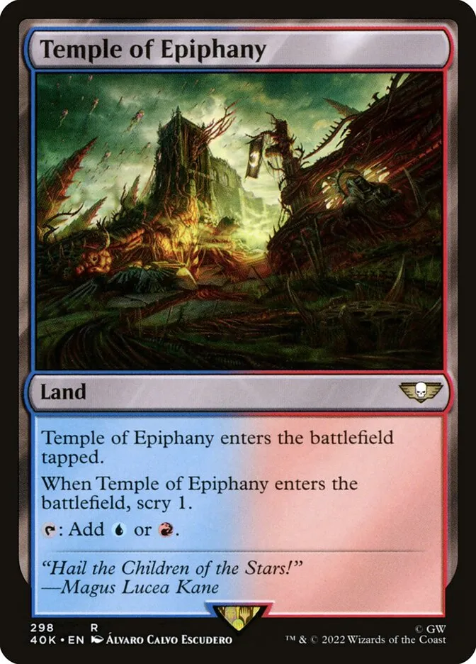 2022 Warhammer 40,000 Commander Temple of Epiphany #298 rare card image