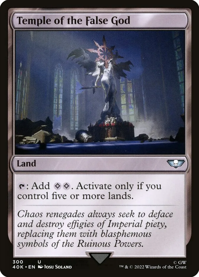 2022 Warhammer 40,000 Commander Temple of the False God #300 uncommon card image