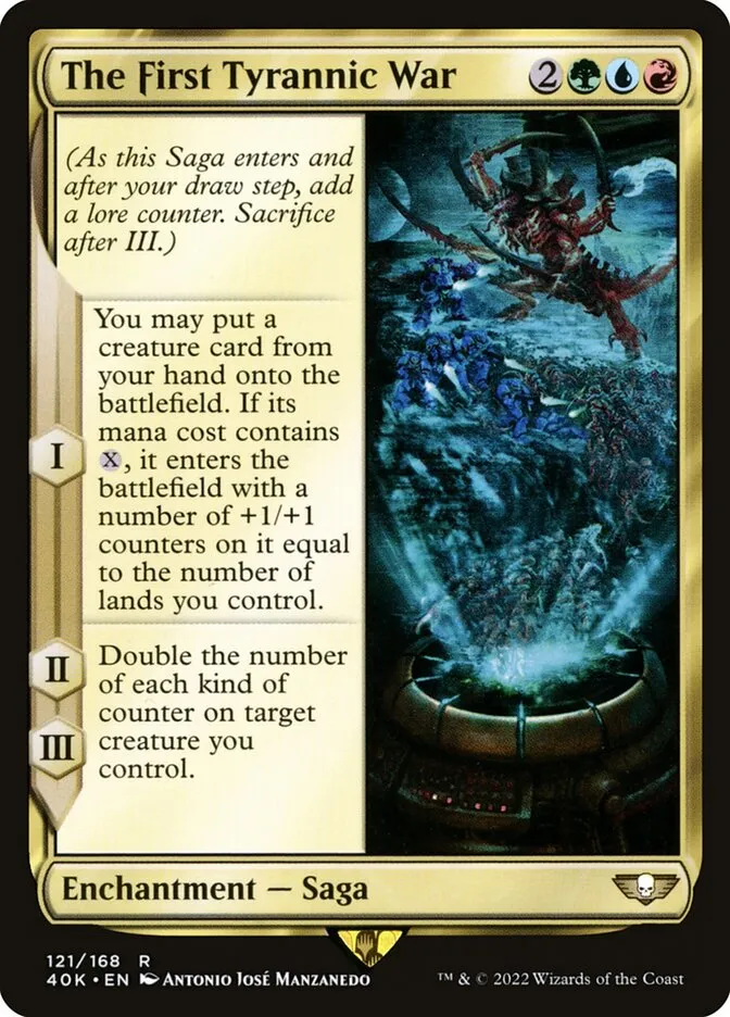 2022 Warhammer 40,000 Commander The First Tyrannic War #121 rare card image