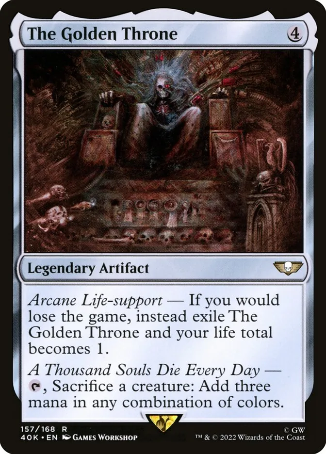 2022 Warhammer 40,000 Commander The Golden Throne #157 rare card image