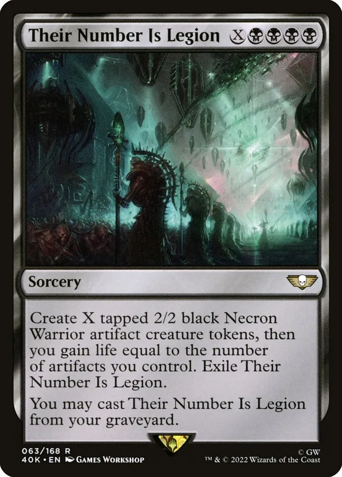 2022 Warhammer 40,000 Commander Their Number Is Legion #63 rare card image