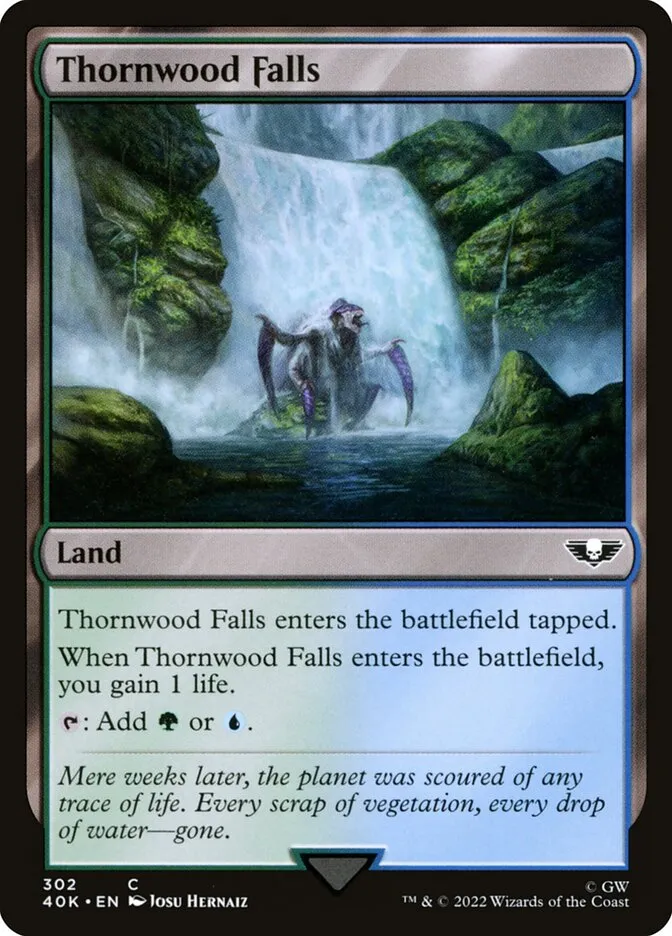 2022 Warhammer 40,000 Commander Thornwood Falls #302 common card image