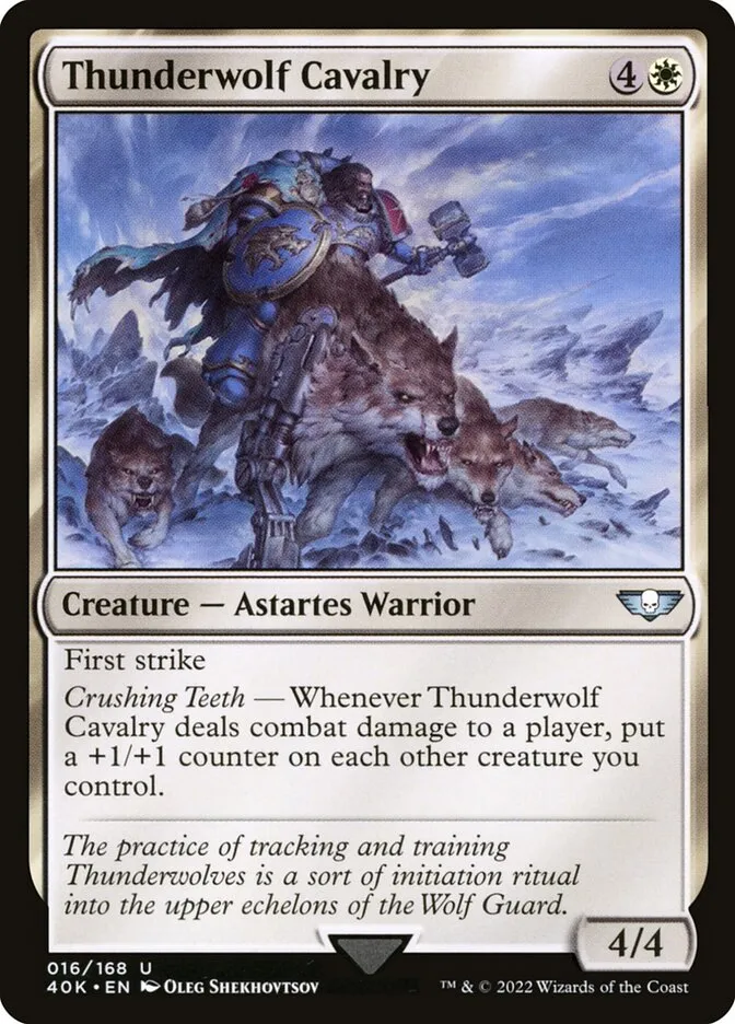 2022 Warhammer 40,000 Commander Thunderwolf Cavalry uncommon #16 uncommon card image