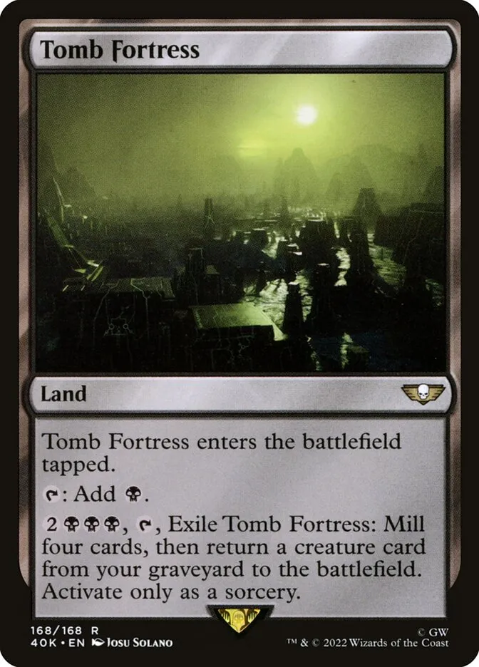2022 Warhammer 40,000 Commander Tomb Fortress #168 rare card image