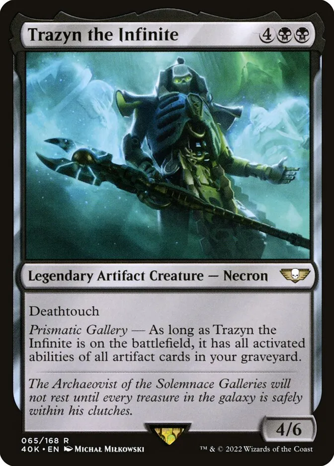 2022 Warhammer 40,000 Commander Trazyn the Infinite #65 rare card image