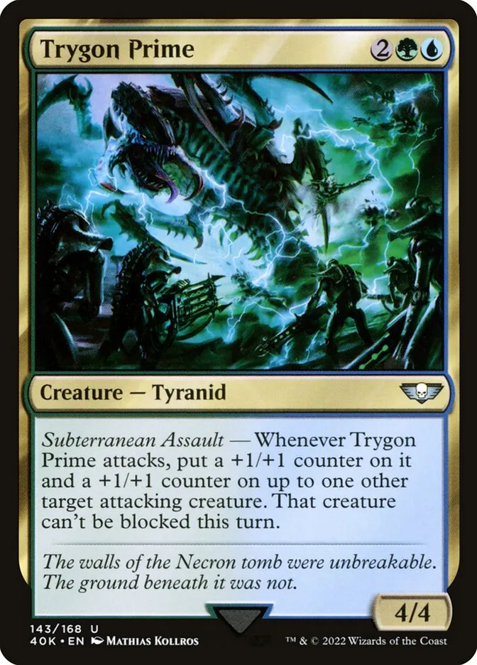 2022 Warhammer 40,000 Commander Trygon Prime #143 uncommon card image