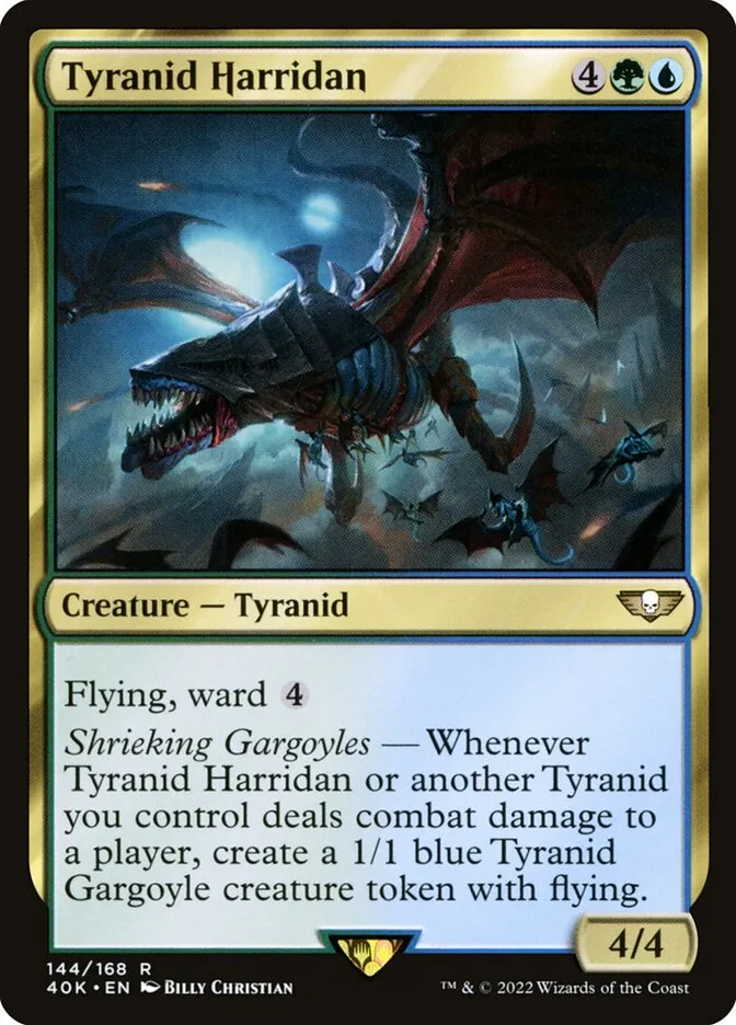 2022 Warhammer 40,000 Commander Tyranid Harridan #144 rare card image