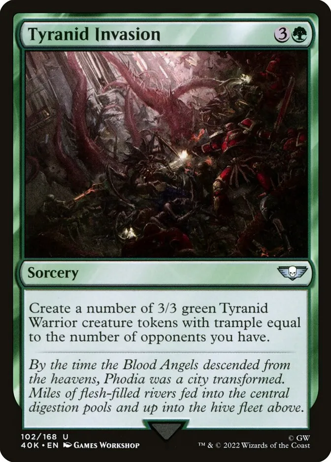 2022 Warhammer 40,000 Commander Tyranid Invasion uncommon #102 uncommon card image