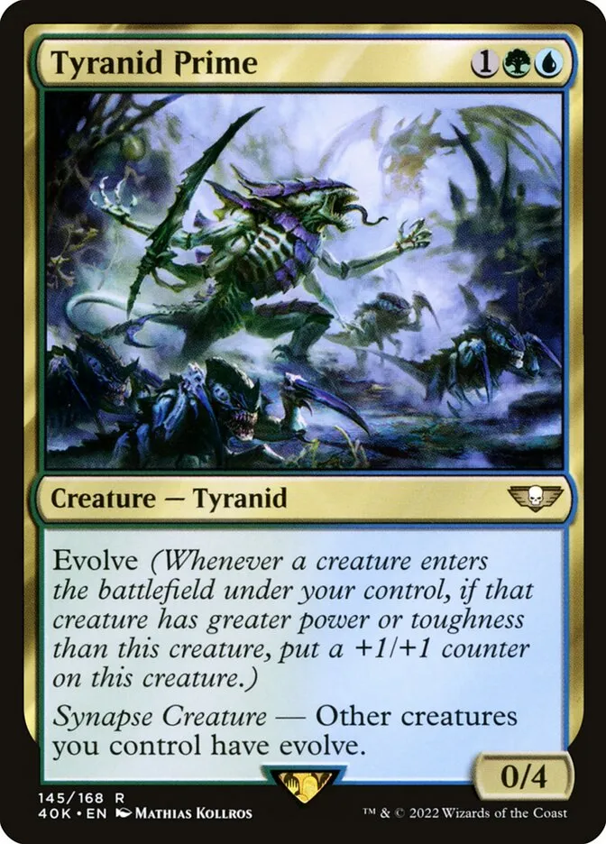2022 Warhammer 40,000 Commander Tyranid Prime #145 rare card image