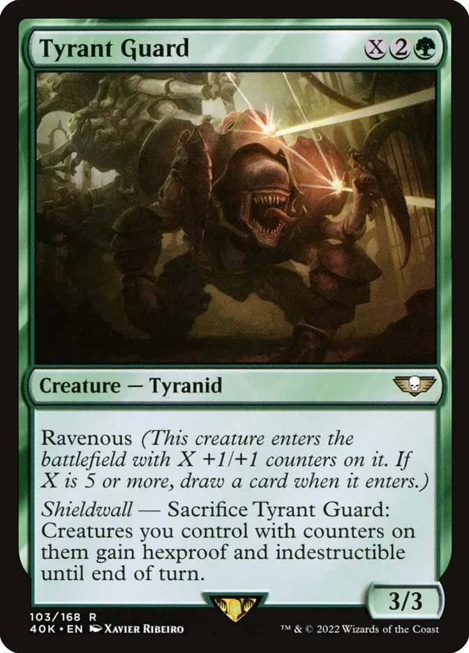 2022 Warhammer 40,000 Commander Tyrant Guard #103 rare card image