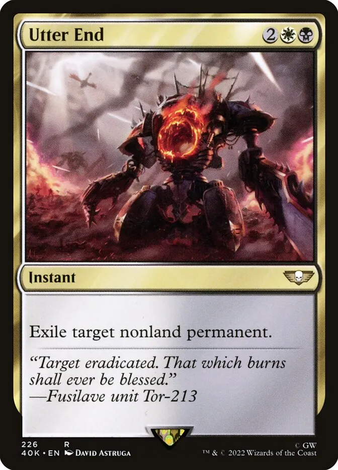 2022 Warhammer 40,000 Commander Utter End #226 rare card image