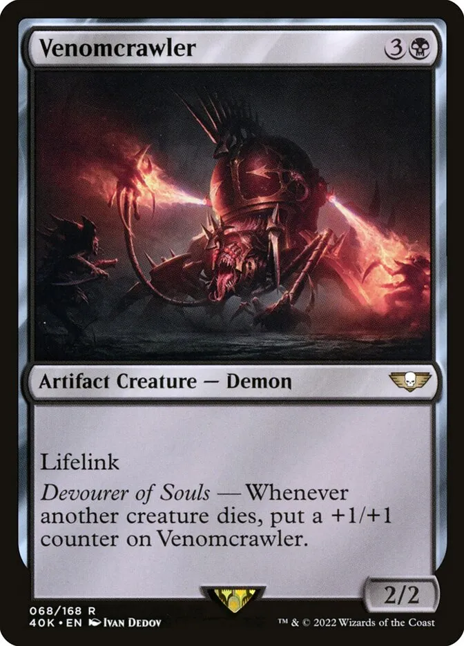 2022 Warhammer 40,000 Commander Venomcrawler #68 rare card image