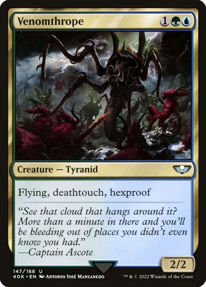 2022 Warhammer 40,000 Commander Venomthrope #147 uncommon card image