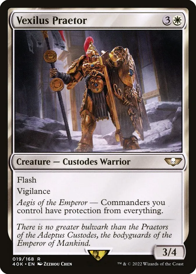 2022 Warhammer 40,000 Commander Vexilus Praetor rare #19 rare card image