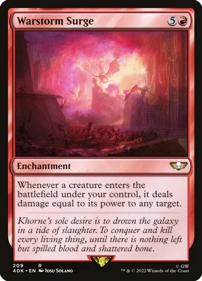 2022 Warhammer 40,000 Commander Warstorm Surge #209 rare card image