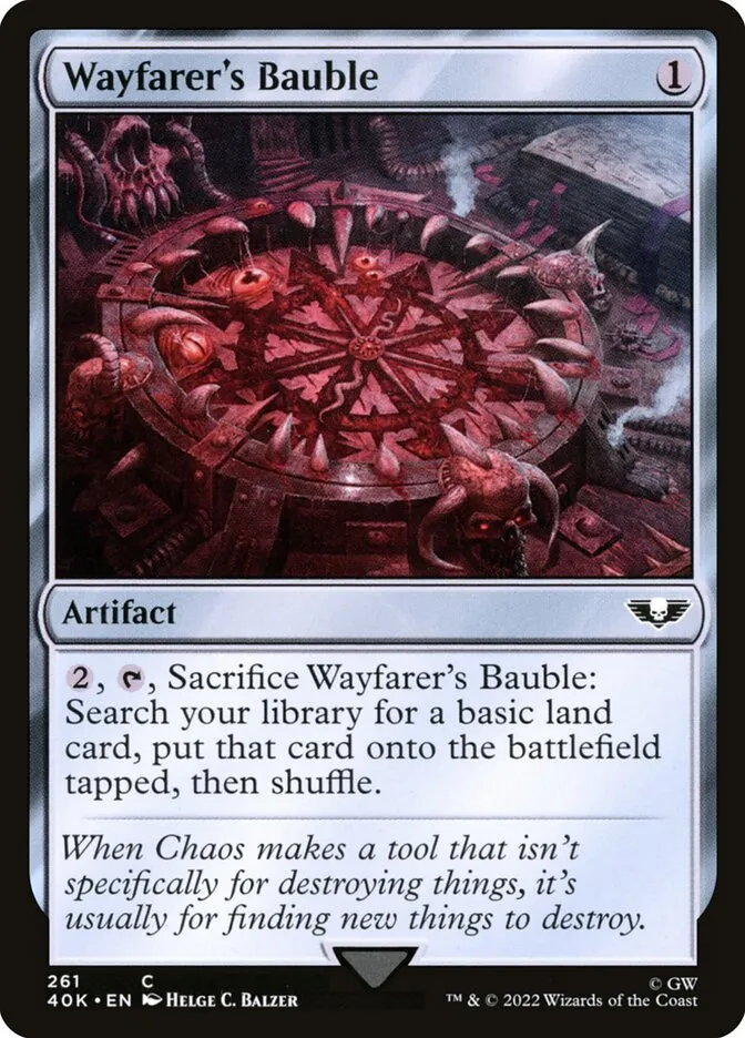 2022 Warhammer 40,000 Commander Wayfarer's Bauble #261 common card image