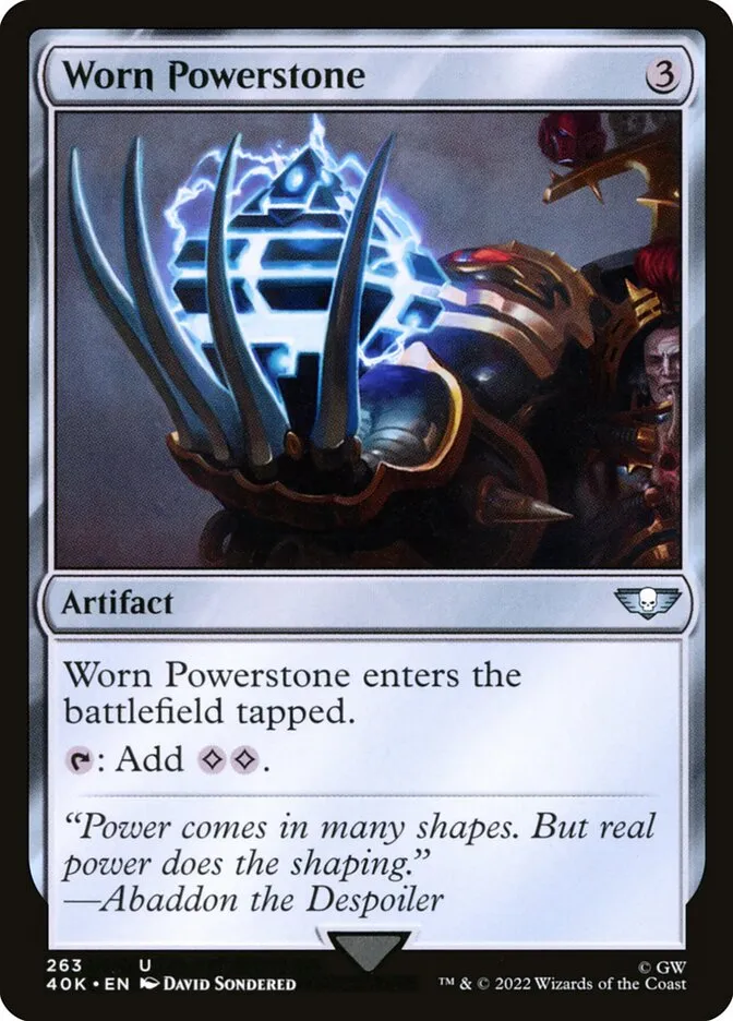 2022 Warhammer 40,000 Commander Worn Powerstone uncommon #263 uncommon card image