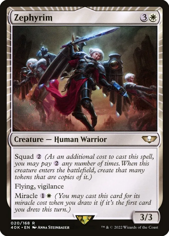 2022 Warhammer 40,000 Commander Zephyrim rare #20 rare card image