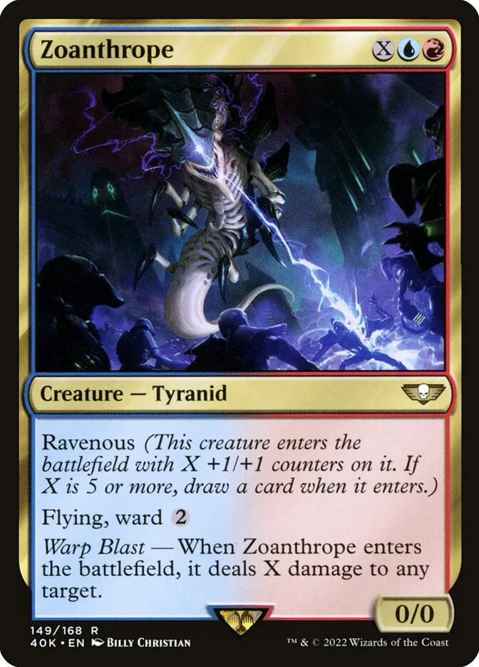 2022 Warhammer 40,000 Commander Zoanthrope #149 rare card image