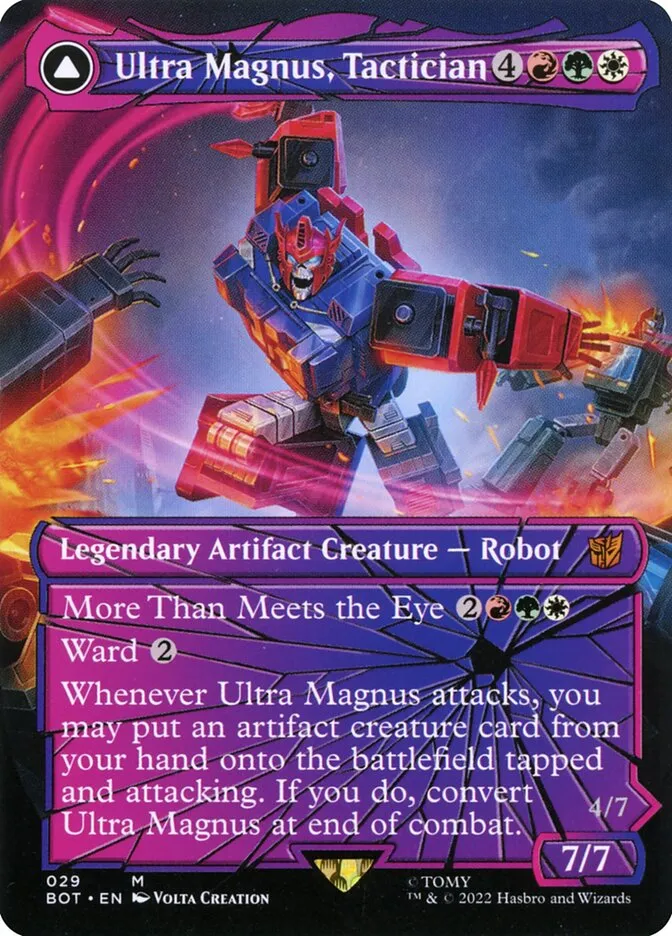2022 Transformers Ultra Magnus, Tactician // Ultra Magnus, Armored Carrier [Foil] mythic #29 mythic card image