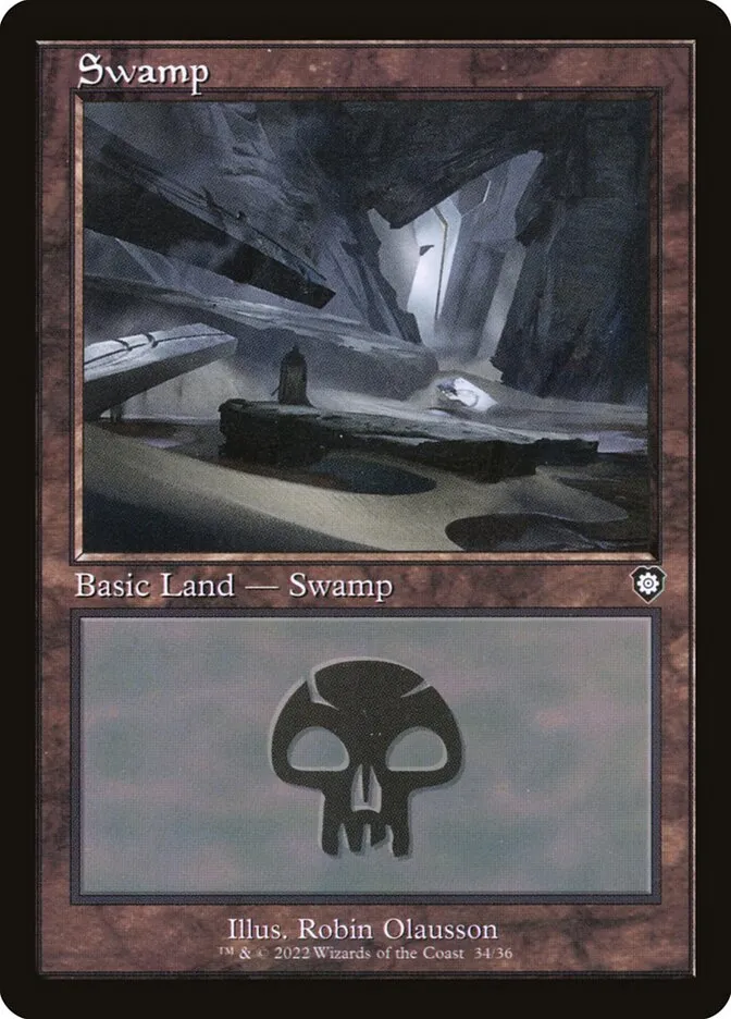 2022 The Brothers' War Commander Swamp common #34 common card image
