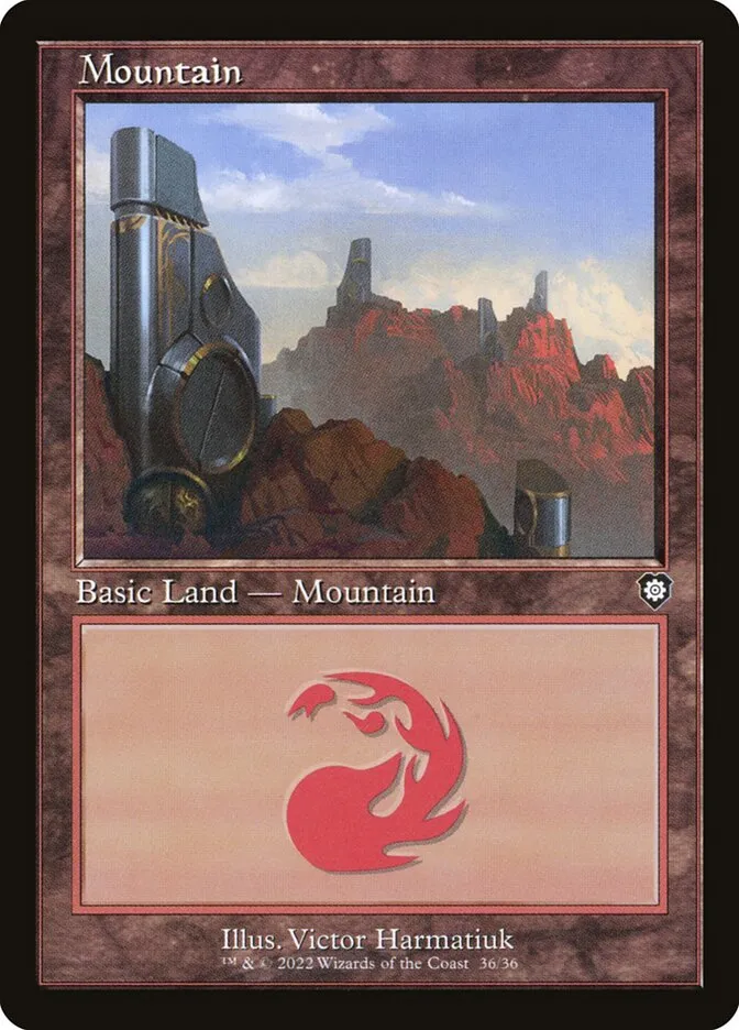 2022 The Brothers' War Commander Mountain common #36 common card image