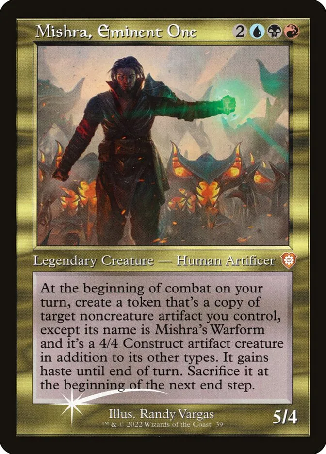 2022 The Brothers' War Commander Mishra, Eminent One mythic #39 mythic card image