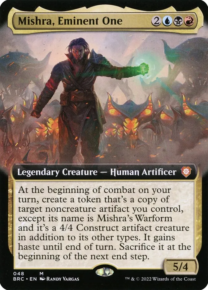 2022 The Brothers' War Commander Mishra, Eminent One mythic #48 mythic card image