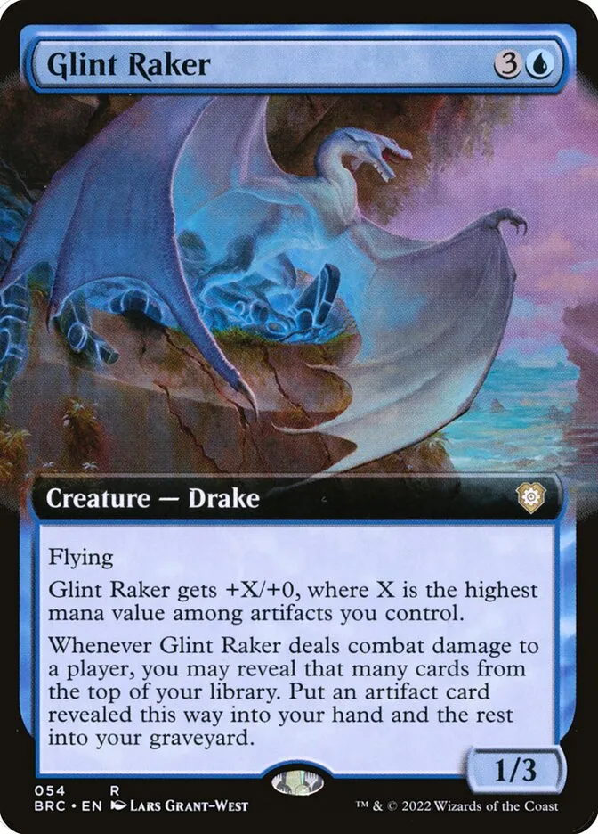 2022 The Brothers' War Commander Glint Raker rare #54 rare card image