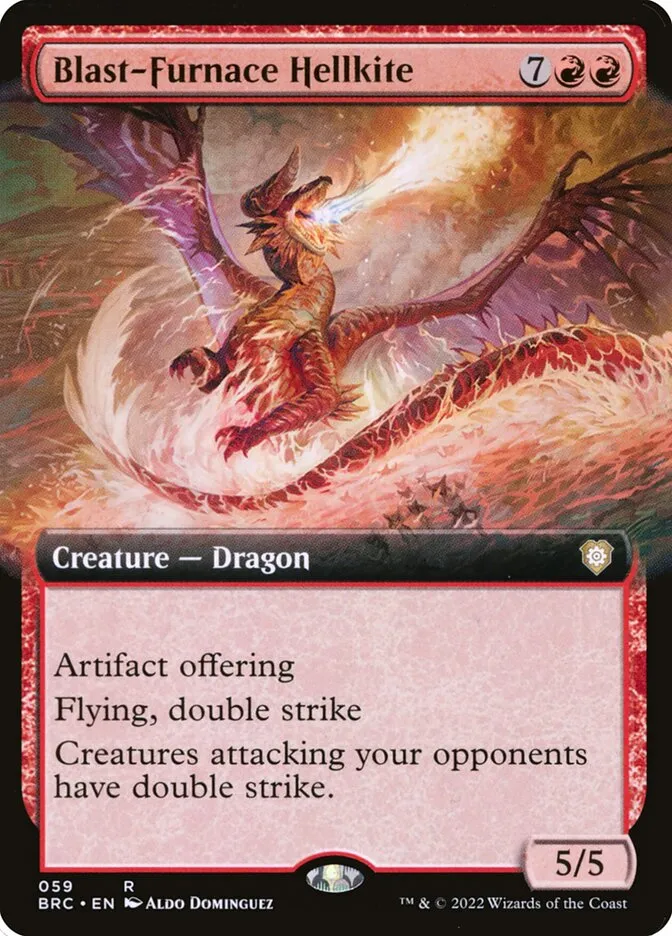 2022 The Brothers' War Commander Blast-Furnace Hellkite rare #59 rare card image
