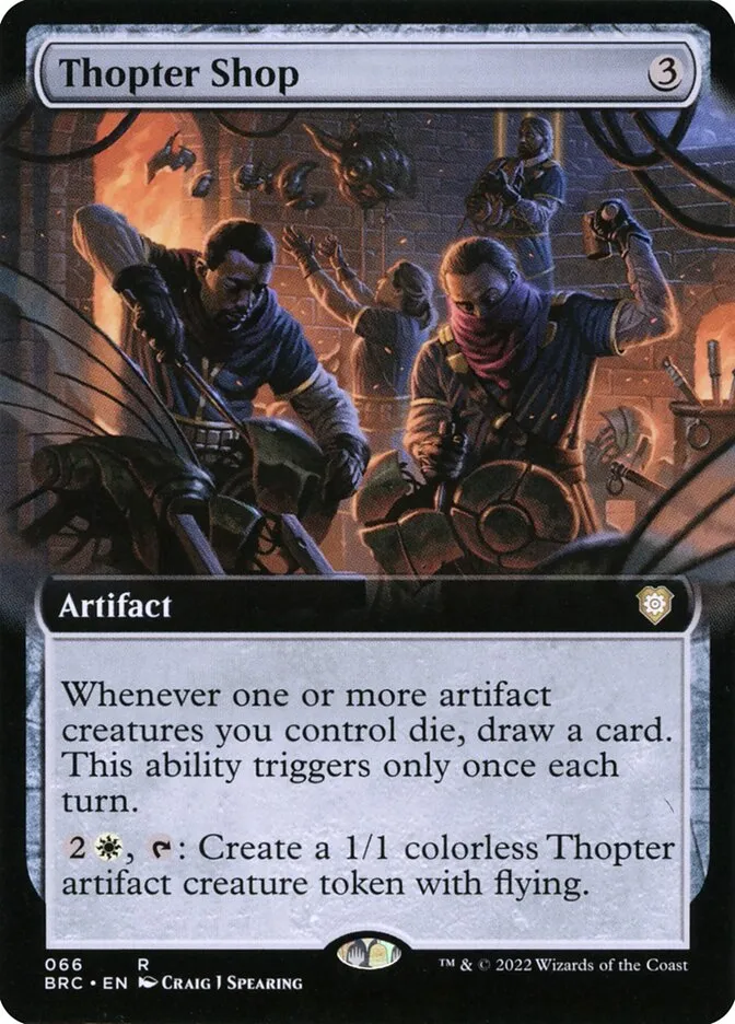 2022 The Brothers' War Commander Thopter Shop rare #66 rare card image