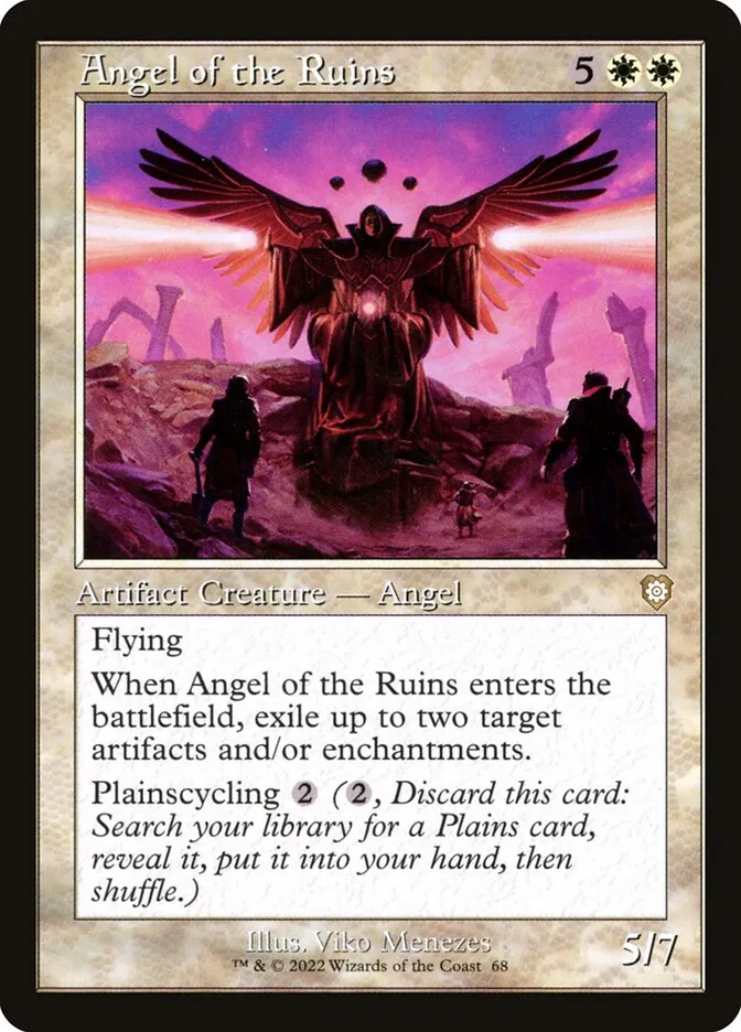2022 The Brothers' War Commander Angel of the Ruins rare #68 rare card image