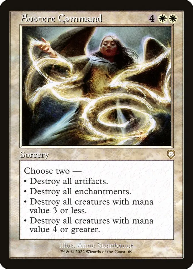 2022 The Brothers' War Commander Austere Command rare #69 rare card image